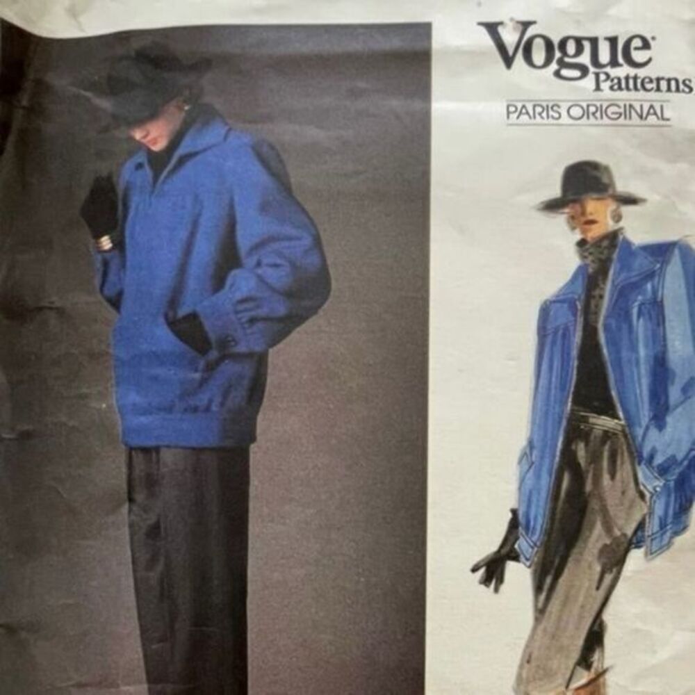 Uncut Vogue 1986 Paris Givenchy Jacket Skirt Pants Sewing Pattern #1787 size 12